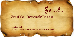 Zsuffa Artemíszia névjegykártya